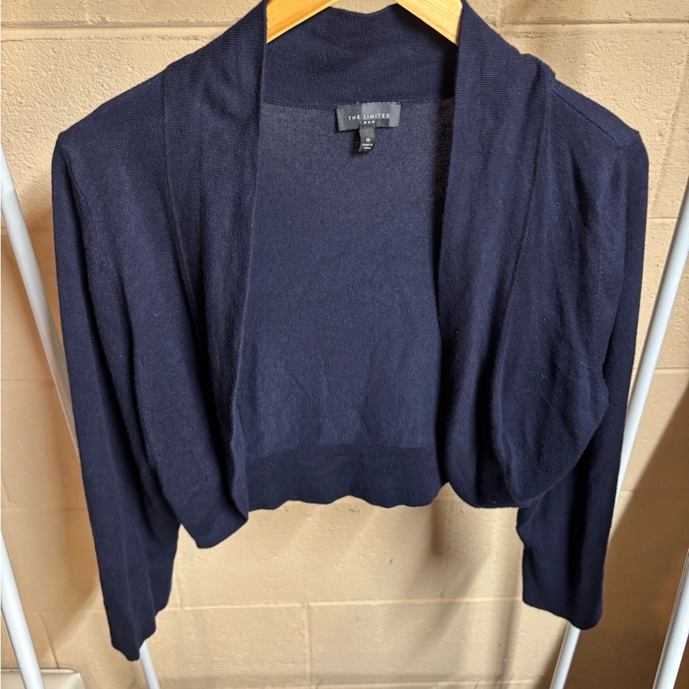 The Limited Midnight Blue Open Front Shrug